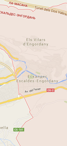 отель Ексе Призма четыре звезды на карте Андорры