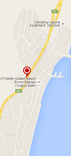 отель Берлин Голден Бич четыре звезды на карте Болгарии