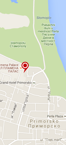 отель Гранд Хотел Приморско пять звезд на карте Болгарии