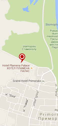 отель Пламена Палас три звезды на карте Болгарии