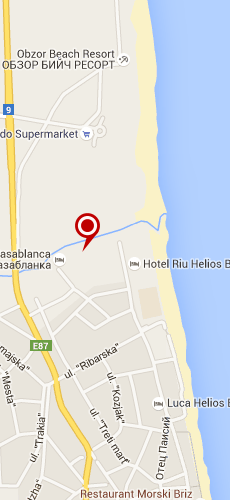 отель Риу Хелиос Бэй четыре звезды на карте Болгарии