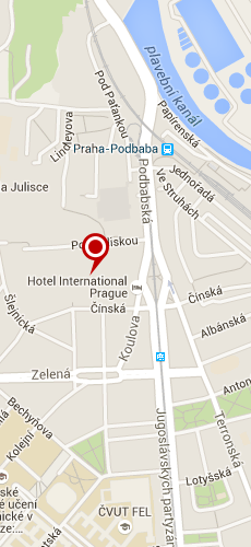 отель Хотел Интернешнл четыре звезды на карте Чехии