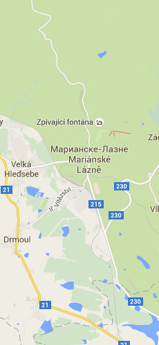 отель Империал Марианские Лазне четыре звезды на карте Чехии