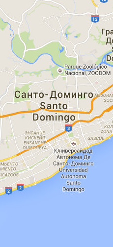 отель Барсело Санто Доминго пять звезд на карте Доминиканы