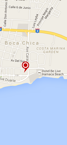 отель Бэ Лиф Экспиреанс Хамака Бич четыре звезды на карте Доминиканы