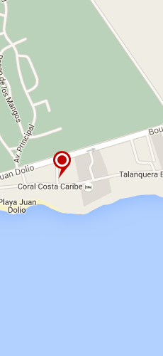 отель Коста Карибе Корал три звезды на карте Доминиканы