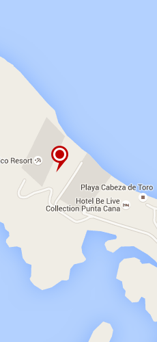 отель Дримс Палм Бич Пунта Кана пять звезд на карте Доминиканы