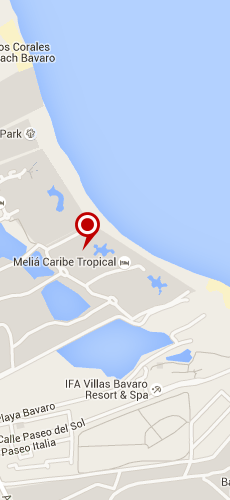 отель Мелия Карибе Тропикал пять звезд на карте Доминиканы