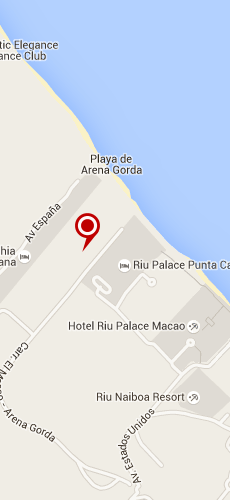 отель Риу Пэлас Баваро четыре звезды на карте Доминиканы