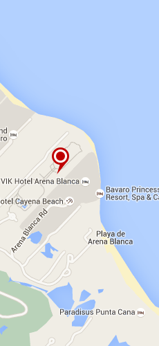 отель Вик Арена Бланка четыре звезды на карте Доминиканы