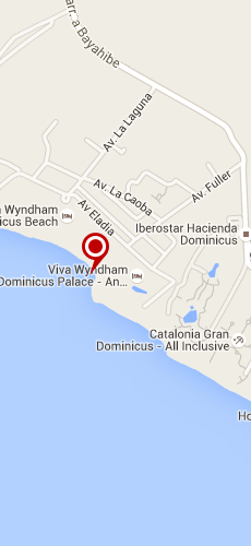 отель Вива Уиндхэм Доминикус Пэлас четыре звезды на карте Доминиканы