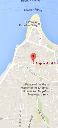 отель Энжела Хотел три звезды на карте Греции