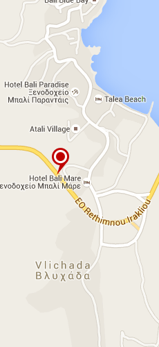 отель Бэли Маре три звезды на карте Греции