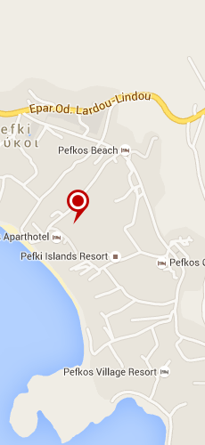 отель Пефкос Гарден три звезды на карте Греции