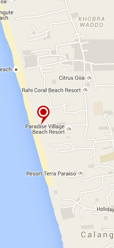 отель Парадайс Вилладж Бич Резорт три звезды на карте Индии