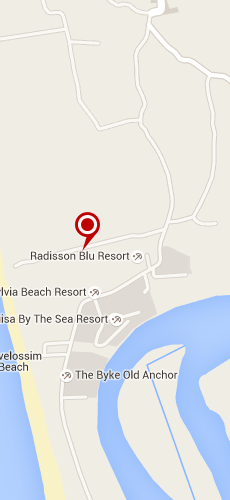 отель Редисон Блю Резорт Гоа пять звезд на карте Индии