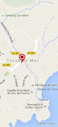 отель Тоса Бич Центр четыре звезды на карте Испании