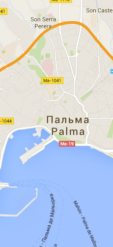 отель Трип Пальма Белвер четыре звезды на карте Испании