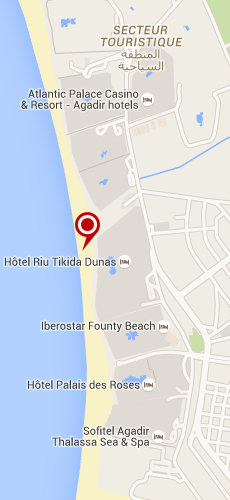 отель Клаб Хотел Риу Тикида Дюнас четыре звезды на карте Марокко