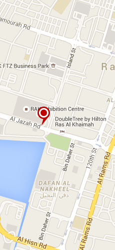 отель Дабл Три Бей Хилтон Рас Аль Хайма четыре звезды на карте ОАЭ