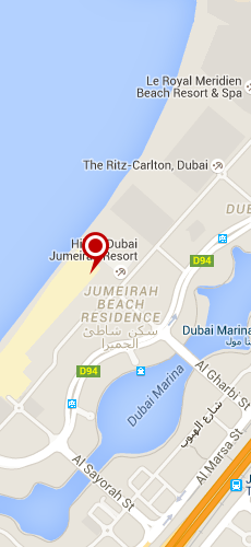 отель Хилтон Дубай Вэ Волк четыре звезды на карте ОАЭ