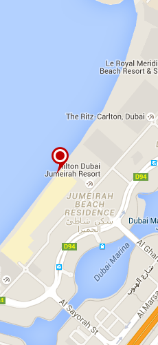 отель Хилтон Джумейра Резорт пять звезд на карте ОАЭ