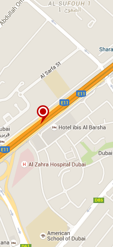 отель Ибис Хотел Аль Барша три звезды на карте ОАЭ