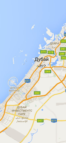 отель Рафлес Дубай пять звезд на карте ОАЭ