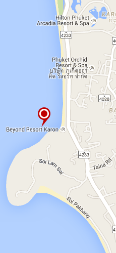 отель Бейонг Резорт Карон четыре звезды на карте Тайланда