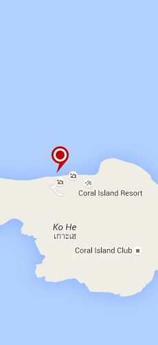 отель Корал Исланд Резорт три звезды на карте Тайланда