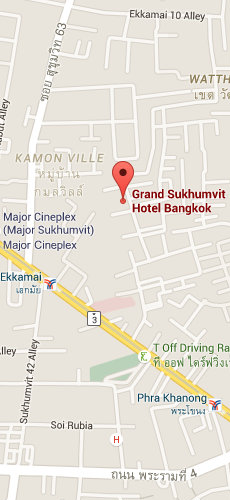 отель Гранд Сукхамвит Хотел Бангкок четыре звезды на карте Тайланда