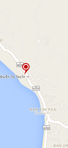 отель Калим Резорт три звезды на карте Тайланда