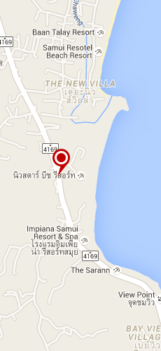 отель Нью Бич четыре звезды на карте Тайланда