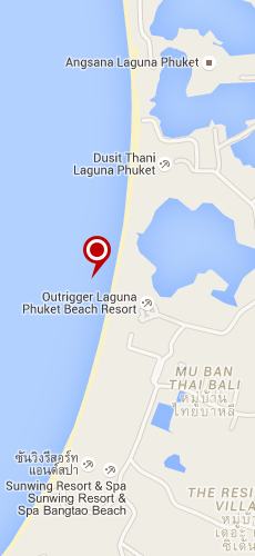 отель Оутригер Лагуна Пхукет Бич Резорт пять звезд на карте Тайланда