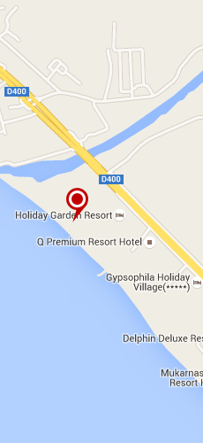 отель Холидей Гарден Резорт Хотел пять звезд на карте Турции