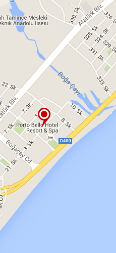 отель Порто Белло Хотел Резорт энд СПА пять звезд на карте Турции